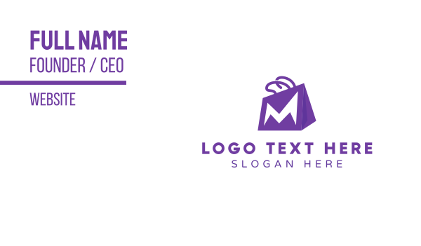 Letter M Bag Business Card Design Image Preview