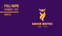 Elegant Golden Owl Business Card Design