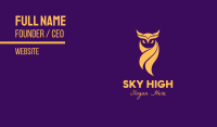 Elegant Golden Owl Business Card Design