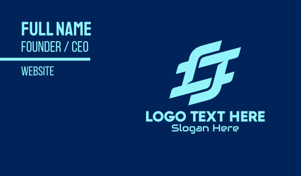 Digital Blue Hashtag Business Card Design Image Preview