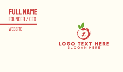 Lovely Apple Fruit Letter Business Card Image Preview