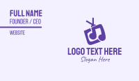 Purple Music Television Business Card Image Preview