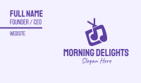 Purple Music Television Business Card Image Preview