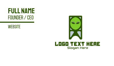 Alien Creature Business Card Image Preview