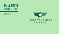 Green Star Wings Business Card Image Preview