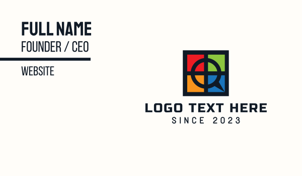 Multicolor Window Letter Q Business Card Design Image Preview
