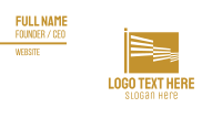 Generic Striped Gold Flag Business Card Design