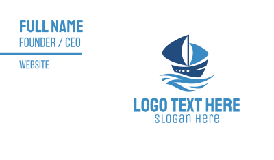 Blue Ship Business Card Image Preview