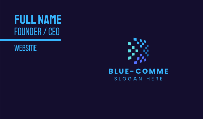 Blue Digital Pixels Business Card Image Preview