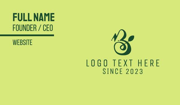 Leaf Vine Letter B Business Card Design Image Preview