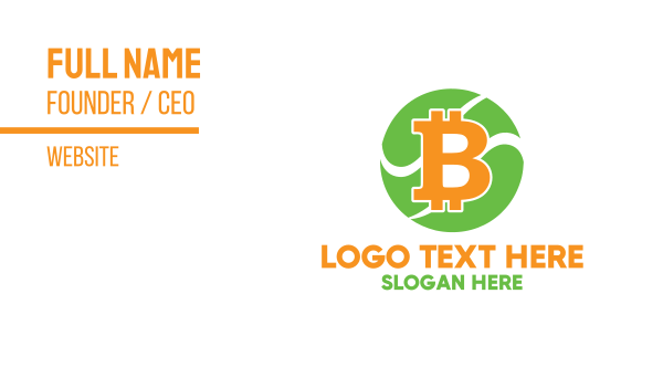 Bitcoin Cryptocurrency Business Card Design