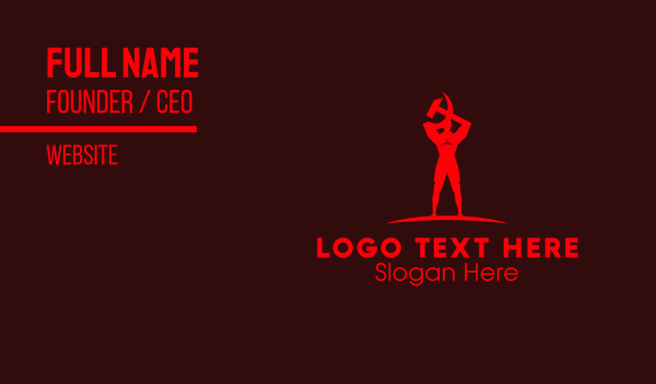 Red Human Communist  Business Card Design Image Preview