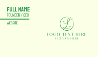 Green Vines Letter L Business Card Image Preview