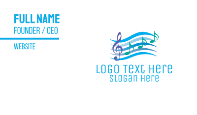 Musical Song Notes Business Card
