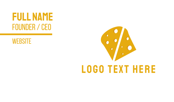 Yellow Cheddar Cheese  Business Card Design