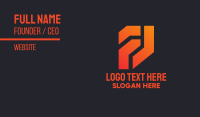 Bold Financial Symbol Business Card Image Preview