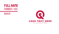 Red Target Q Business Card Preview