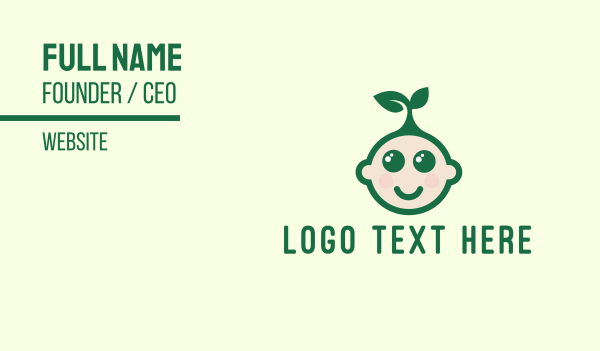Eco-Friendly Kid Business Card Design Image Preview