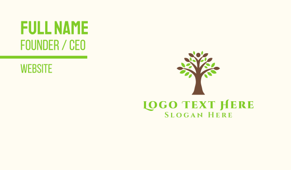 Tree Wellness Business Card Design Image Preview