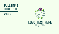 Flower Letter Circle Business Card Image Preview