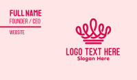 Elegant Pink Crown Business Card Image Preview