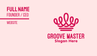 Elegant Pink Crown Business Card Image Preview