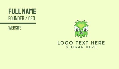 Cute Green Monster Business Card Image Preview