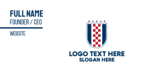 Checkered Coat of Arms  Business Card Image Preview