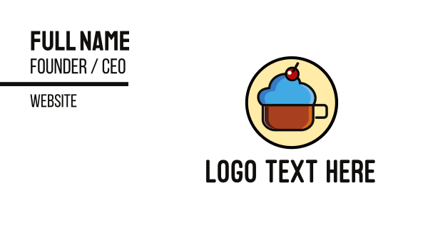 Cloud Coffee Mug Business Card Design Image Preview