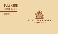 Flying Lion Mascot  Business Card Image Preview