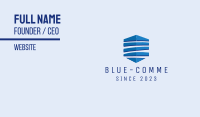 Professional Blue Shield Business Card Image Preview