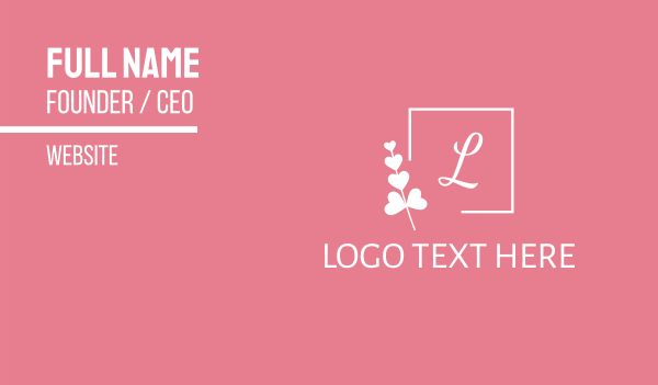 Organic & Feminine Business Card Design Image Preview