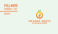 Orange Leaf Fruit Business Card Image Preview