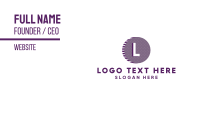 Business Circle Lettermark Business Card Design