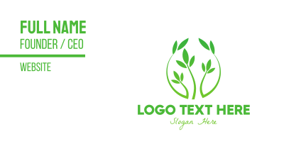 Green Vine Badge Business Card Image Preview