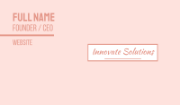 Feminine Signature Text Business Card Image Preview