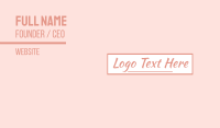 Feminine Signature Text Business Card Image Preview