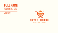 Orange Food Shopping Cart Business Card Image Preview