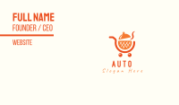 Orange Food Shopping Cart Business Card Image Preview