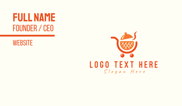 Orange Food Shopping Cart Business Card Design Image Preview