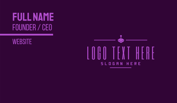 Retro Gaming Console Text Business Card Design Image Preview