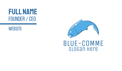 Blue Fish Business Card Image Preview
