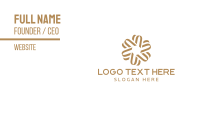 Stroked Flower Ribbon Business Card Preview
