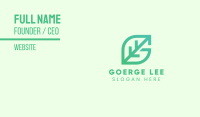 Green Leaf Letter G Business Card Image Preview