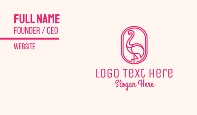 Pink Flamingo Business Card Image Preview