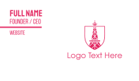 Pink Eiffel Tower Business Card Design