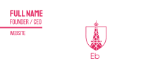 Pink Eiffel Tower Business Card Image Preview