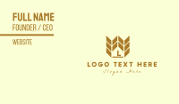 Wheat Grain Crown Lettermark Business Card Image Preview