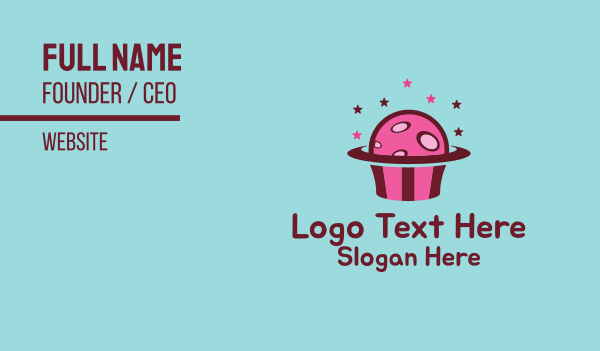 Space Cupcake Muffin Business Card Design Image Preview