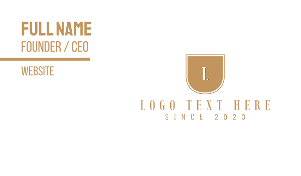 Golden Letter Emblem Business Card Design Image Preview